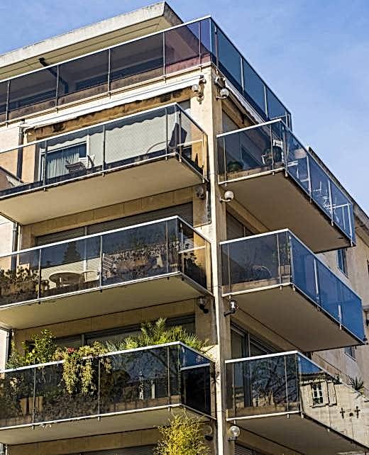 Design, architecture and exterior concept - Modern balconies.